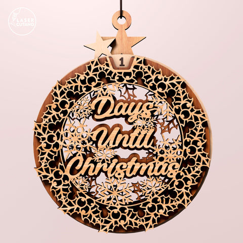 Days Until Christmas Anvent Calendar SVG LaserCutano 
