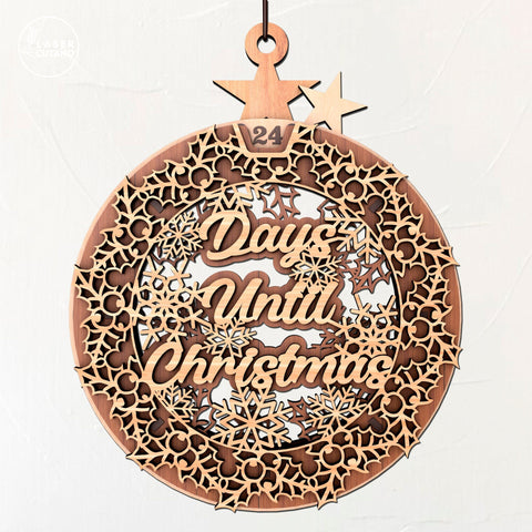 Days Until Christmas Anvent Calendar SVG LaserCutano 