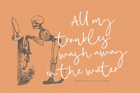 Daytona Baressi - Rough Handwritten Font Font Timur type 