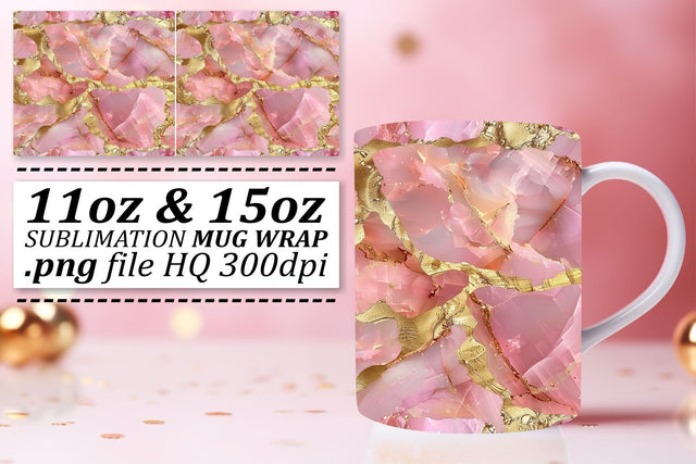 Dazzling Marble Print Mug Wrap, Sublimation, 11oz 15oz Sublimation afrosvg 