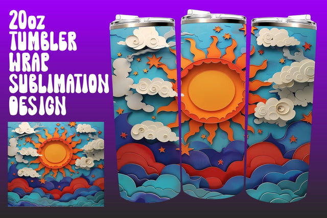 Dazzling Sunset Tumbler Sublimation Assortment Sublimation afrosvg 