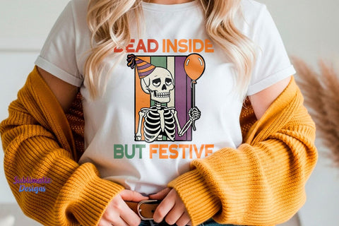 Dead Inside But Festive PNG Design | Halloween design for sublimation Sublimation Sublimatiz Designs 