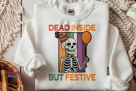 Dead Inside But Festive PNG Design | Halloween design for sublimation Sublimation Sublimatiz Designs 