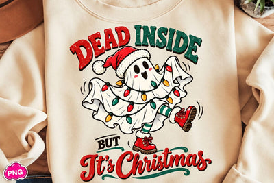 Dead Inside But It's Christmas Sublimation PNG Sublimation DesignPlante 503 