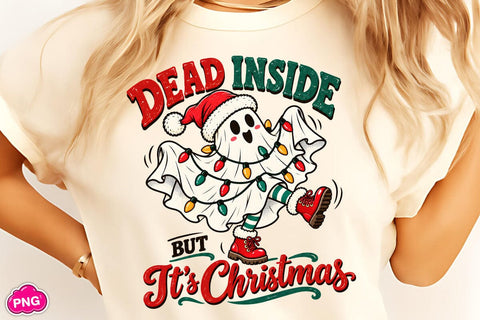Dead Inside But It's Christmas Sublimation PNG Sublimation DesignPlante 503 