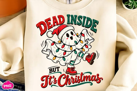 Dead Inside But It's Christmas Sublimation PNG Sublimation DesignPlante 503 