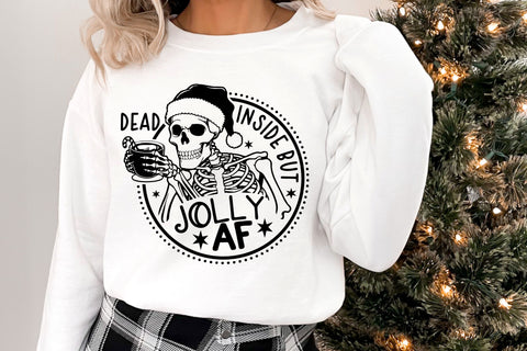 Dead inside but jolly AF svg, Skull Santa SVG, Christmas Svg SVG TonisArtStudio 