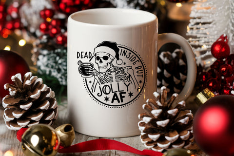Dead inside but jolly AF svg, Skull Santa SVG, Christmas Svg SVG TonisArtStudio 
