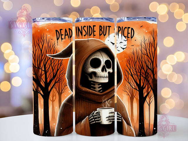 Dead Inside But Spiced 20oz Tumbler Wrap Sublimation Design, Straight Tapered Tumbler Wrap, Coffee Dead Tumbler Png, Instant Digital Download Sublimation SvggirlplusArt 