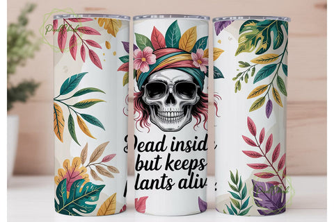 Dead Inside Plant Lover 20oz Tumbler Sublimation PixelChick 