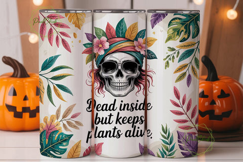 Dead Inside Plant Lover 20oz Tumbler Sublimation PixelChick 
