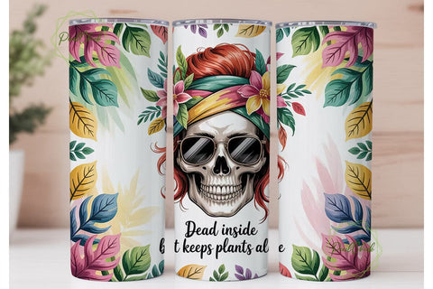 Dead Inside Plant Lover 20oz Tumbler Sublimation PixelChick 