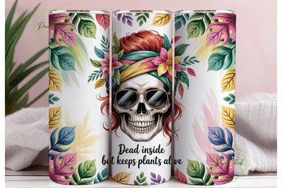 Dead Inside Plant Lover 20oz Tumbler Sublimation PixelChick 