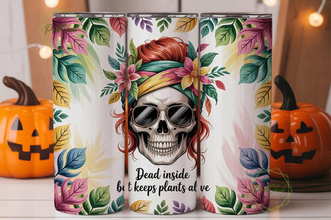 Dead Inside Plant Lover 20oz Tumbler Sublimation PixelChick 