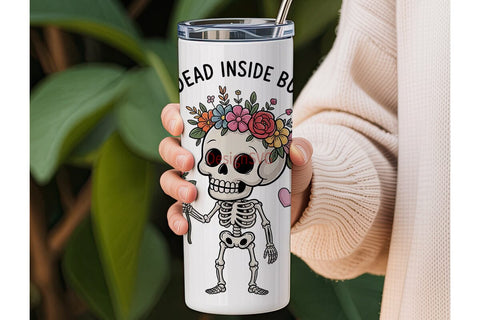 Dead Inside Valentine's 20oz Tumbler Sublimation DesignSVG 