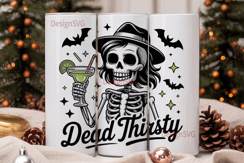 Dead Thirsty Halloween 20oz Tumbler Sublimation DesignSVG 