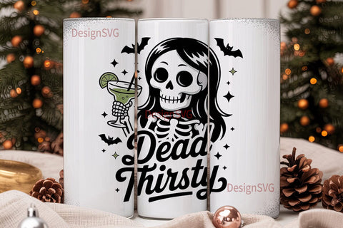 Dead Thirsty Halloween 20oz Tumbler Sublimation DesignSVG 