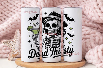 Dead Thirsty Halloween 20oz Tumbler Sublimation DesignSVG 
