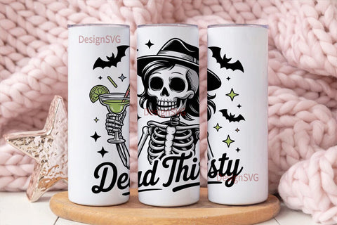 Dead Thirsty Halloween 20oz Tumbler Sublimation DesignSVG 
