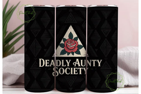 Deadly Aunty Society 20oz Tumbler Wrap Sublimation PixelChick 