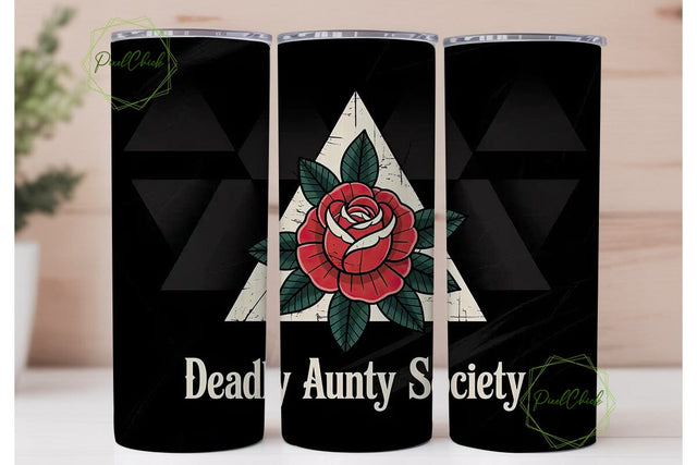 Deadly Aunty Society 20oz Tumbler Wrap Sublimation PixelChick 