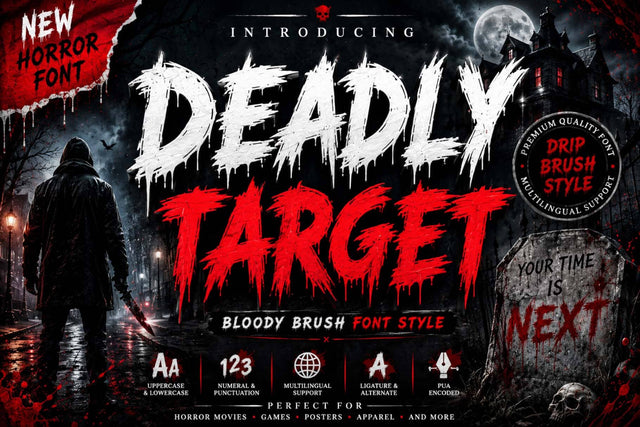 Deadly Target Font Prasetya Letter 