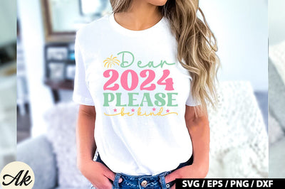 Dear 2024 please be kind Retro SVG SVG akazaddesign 