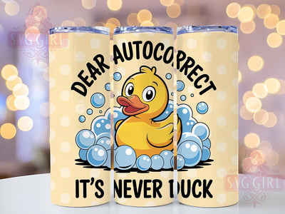 Dear Autocorrect 20oz Tumbler, Dear Autocorrect Tumbler, Humor Sublimation Wrap, Sarcastic Quote Design, Cute PNG, 20oz Tumbler Wrap Sublimation SvggirlplusArt 