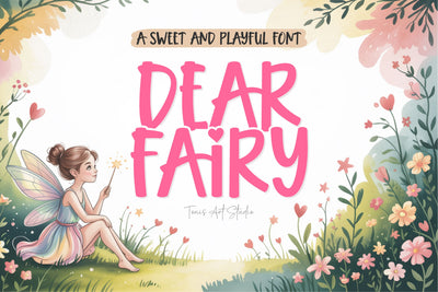 Dear Fairy Font – Cute Kids Font, Cricut Font, Girly Font Font TonisArtStudio 