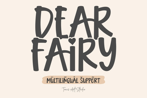 Dear Fairy Font – Cute Kids Font, Cricut Font, Girly Font Font TonisArtStudio 