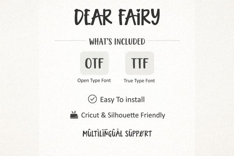 Dear Fairy Font – Cute Kids Font, Cricut Font, Girly Font Font TonisArtStudio 