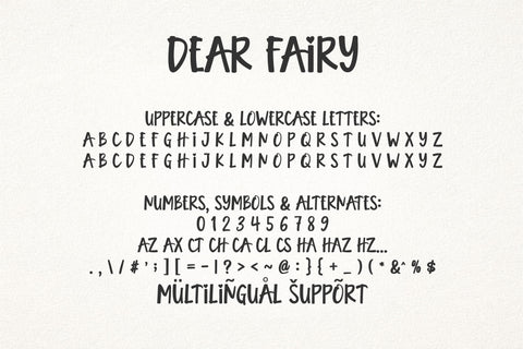 Dear Fairy Font – Cute Kids Font, Cricut Font, Girly Font Font TonisArtStudio 