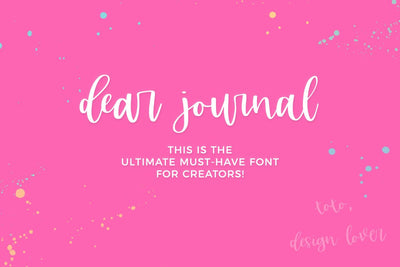 Dear Journal Calligraphy Font Font Beck McCormick 