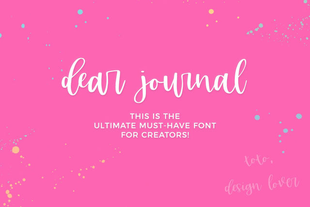 Dear Journal Calligraphy Font Font Beck McCormick 