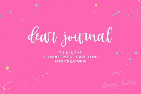 Dear Journal Calligraphy Font Font Beck McCormick 