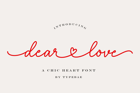 Dear Love - Chic Wedding Heart Font Font Typebae 
