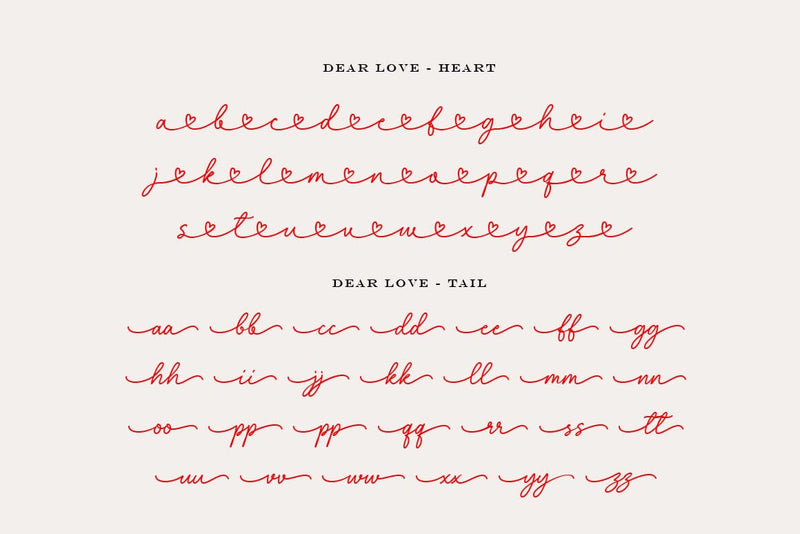 Dear Love - Chic Wedding Heart Font | So Fontsy