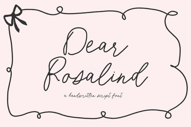 Dear Rosalind Script Font Beck McCormick 