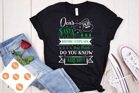 Dear Santa, Before I Explain, How Much Do You Know Already? SVG Design, Christian Round Ornaments, Christmas SVG Design, Christmas SVG Design, SVGs,Quotes and Sayings,Food & Drink,On Sale, Print & Cut SVG DesignPlante 503 