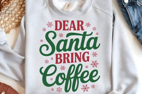 Dear Santa Bring Coffee SVG Angelina750 