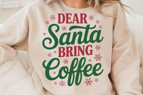 Dear Santa Bring Coffee SVG Angelina750 