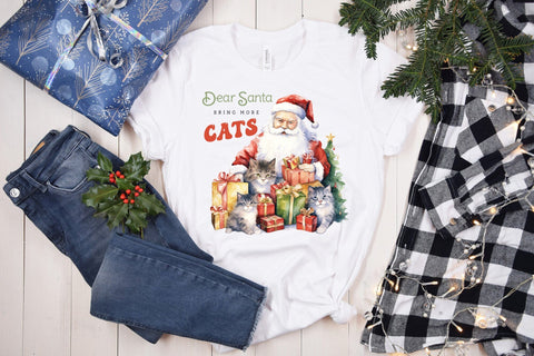 Dear Santa Bring More Cats Sublimation Sublimation CraftLabSVG 