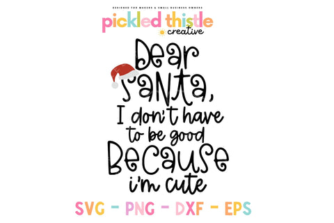 Dear Santa Christmas SVG SVG Pickled Thistle Creative 