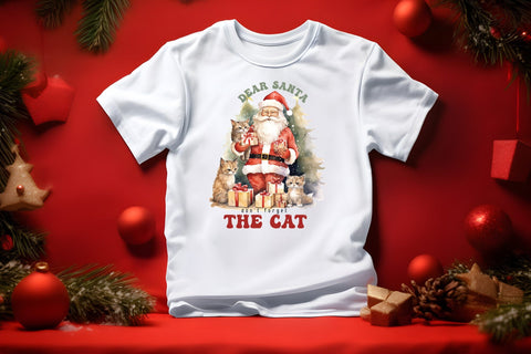 Dear Santa Don't Forget the Cat PNG Sublimation Sublimation CraftLabSVG 