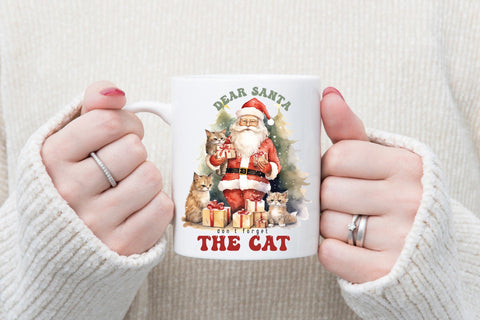 Dear Santa Don't Forget the Cat PNG Sublimation Sublimation CraftLabSVG 