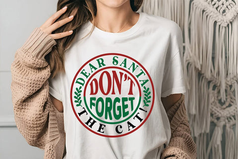 Dear Santa dont forget the cat SVG Angelina750 