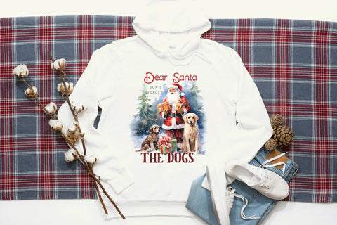 Dear Santa Don't Forget the Dogs, Funny Christmas Saying PNG Sublimation CraftLabSVG 
