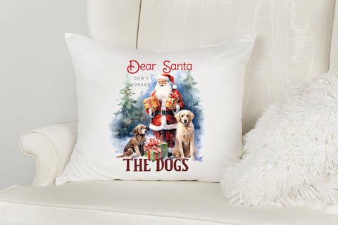 Dear Santa Don't Forget the Dogs, Funny Christmas Saying PNG Sublimation CraftLabSVG 