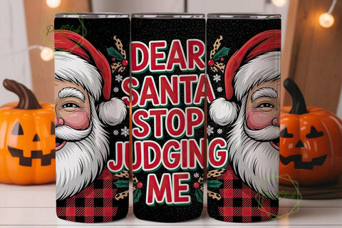 Dear Santa Funny Christmas 20oz Tumbler Sublimation PixelChick 