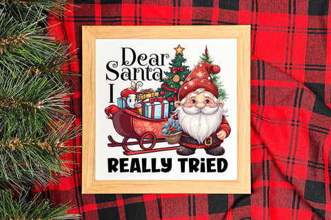 Dear santa i really tried png design Sublimation Regulrcrative 